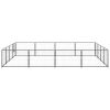 Dog Kennel Black 172.2 ftÂ² Steel