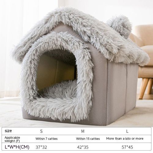 Dog Autumn And Winter Pet Cat Sponge Nest Teddy Closed