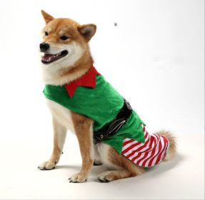 Dog Clothes Warm Creative Holiday Clothing (Option: Christmas Green Without Light-XL)