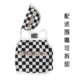 Bib Chessboard Fashion Brand Vest Pet Dog (Option: Black And White Plaid-L)